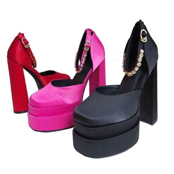 women's sandals 15cm pumps genuine leather thick high-heel platform wedding shoes pink black red rose big size 43 220309
women's sandals 15cm pumps genuine leather thick high-heel platform wedding shoes pink black red rose big size 43 220309