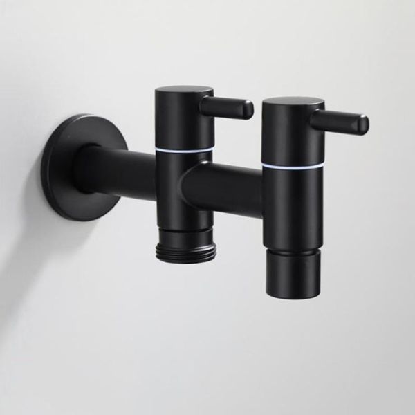 304 stainless steel black washing machine faucet 1in 2 out double bibcock outdoor garden washing machine mop tap
304 stainless steel black washing machine faucet 1in 2 out double bibcock outdoor garden washing machine mop tap