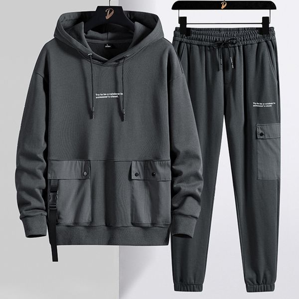 Large Multi Pocket men, street cloth, black gray pullovers, hoodi , 2-piece set, sportswear, spring and Autumn
Large Multi Pocket men, street cloth, black gray pullovers, hoodi , 2-piece set, sportswear, spring and Autumn
