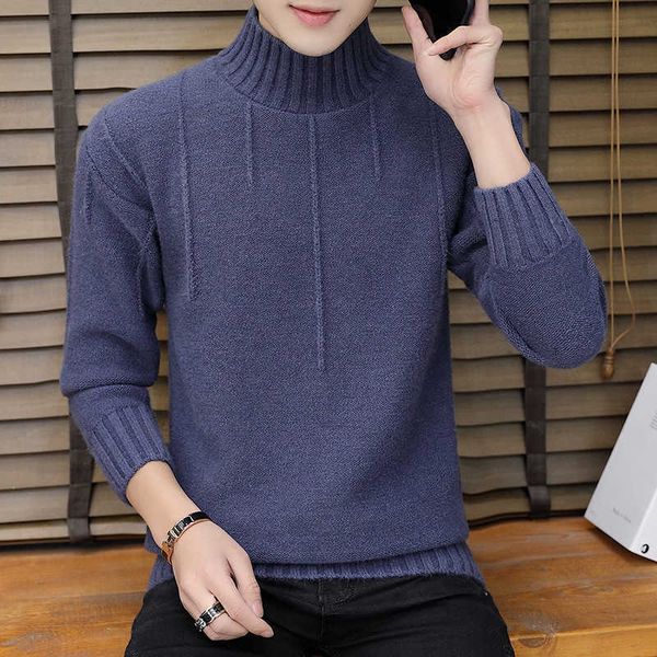 solid color half high neck men's thick sweater casual fashion soft slim pullover brand trend classic padded bottoming shirt 210531, White;black
solid color half high neck men's thick sweater casual fashion soft slim pullover brand trend classic padded bottoming shirt 210531, White;black