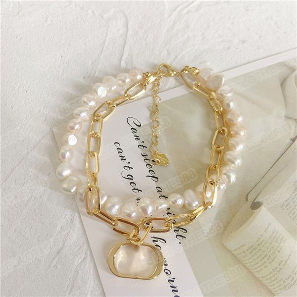 temperament letter baroque freshwater pearl double layer bracelet minority design ins net red cross for women snap jewelry wholesale, Golden;silver
temperament letter baroque freshwater pearl double layer bracelet minority design ins net red cross for women snap jewelry wholesale, Golden;silver