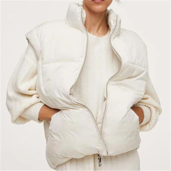 women's vests arrival 2021 autumn winter women vest cotton-padded short waistcoat casual sleeveless outwear female parka mujer, Black;white
women's vests arrival 2021 autumn winter women vest cotton-padded short waistcoat casual sleeveless outwear female parka mujer, Black;white
