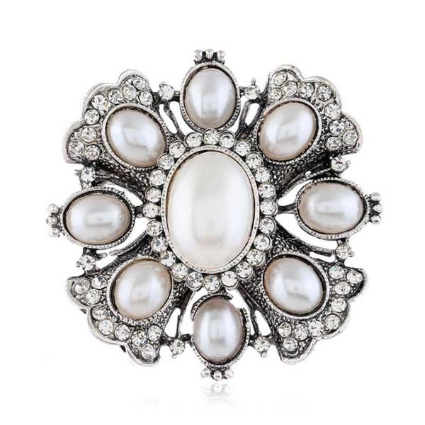 pins, brooches fyjs unique female anniversary gift silver plated alloy synthetic pearl flower brooch with rhinestone jewelry, Gray
pins, brooches fyjs unique female anniversary gift silver plated alloy synthetic pearl flower brooch with rhinestone jewelry, Gray