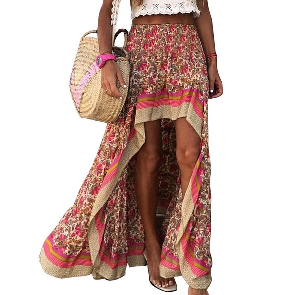 2021 new fashion front short rear length print maxi skirts women high waist boho beach elegant irregular long skirt femme robe idtw, Black
2021 new fashion front short rear length print maxi skirts women high waist boho beach elegant irregular long skirt femme robe idtw, Black