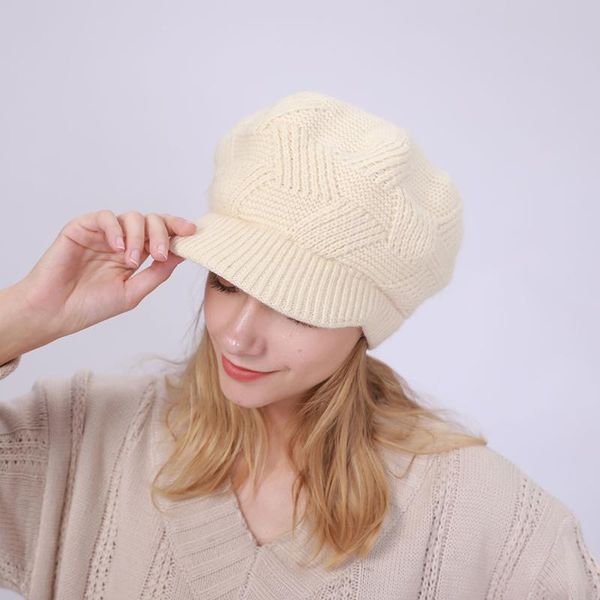 berets women winter pure color plus velvet faux fur knitted hat brim beret cap wool warm twill, Blue;gray
berets women winter pure color plus velvet faux fur knitted hat brim beret cap wool warm twill, Blue;gray