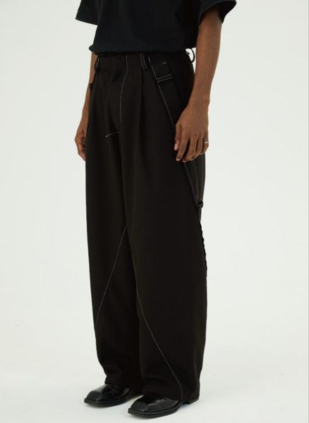 men's pants 2021 men clothing hair stylist fashion open line waist deconstructs metal buckle casual plus size costumes 27-46, Black
men's pants 2021 men clothing hair stylist fashion open line waist deconstructs metal buckle casual plus size costumes 27-46, Black