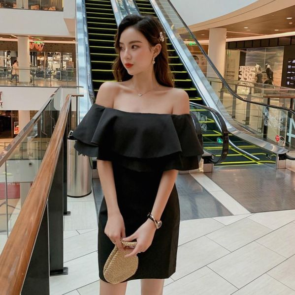 casual dresses women corset bandage black summer dress slash neck ruffles mini club for ladies solid sheath bodycon wrap dress2021 robe, Black;gray
casual dresses women corset bandage black summer dress slash neck ruffles mini club for ladies solid sheath bodycon wrap dress2021 robe, Black;gray
