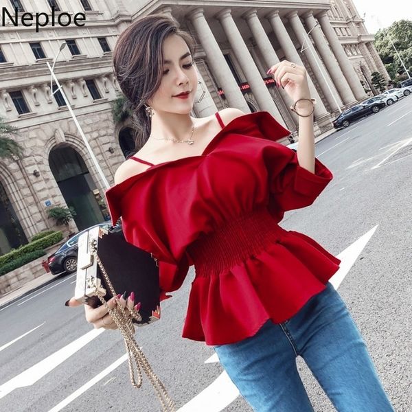 neploe strapless off shoulder blouse nightclub summer short sleeve shirts women solid camiseta blusa beachwear 1a458 210302, White
neploe strapless off shoulder blouse nightclub summer short sleeve shirts women solid camiseta blusa beachwear 1a458 210302, White