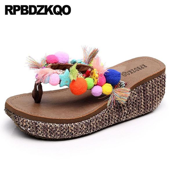 slippers chinese flip flop platform ladies fashion shoes 2021 women straw slides 5 embellished korean brown sandals pom wedge, Black
slippers chinese flip flop platform ladies fashion shoes 2021 women straw slides 5 embellished korean brown sandals pom wedge, Black
