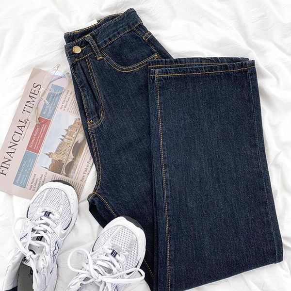 women's jeans wide leg 2021 casual streetwear femme high waist trousers vintage loose fashion straight denim pants, Blue
women's jeans wide leg 2021 casual streetwear femme high waist trousers vintage loose fashion straight denim pants, Blue