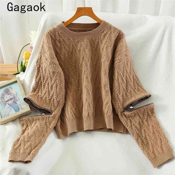 women korean knitted sweaters spring autumn o-neck streetwear zipper outwear warm solid wild pullovers k4137 210531, White;black
women korean knitted sweaters spring autumn o-neck streetwear zipper outwear warm solid wild pullovers k4137 210531, White;black