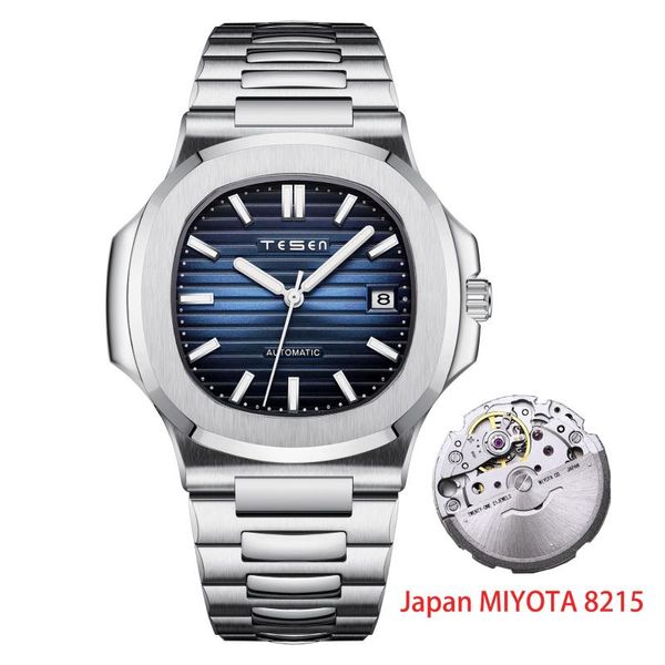 wristwatches tesen stainless steel sports mens nautilus watch automatic 8215 mechanical classic sapphire luminous design diving, Slivery;brown
wristwatches tesen stainless steel sports mens nautilus watch automatic 8215 mechanical classic sapphire luminous design diving, Slivery;brown