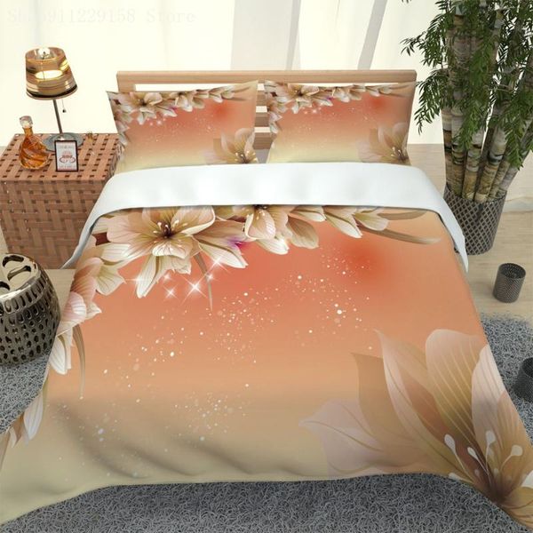 bedding sets floral pattern set flower duvet cover boys girl home textile soft microfiber bed