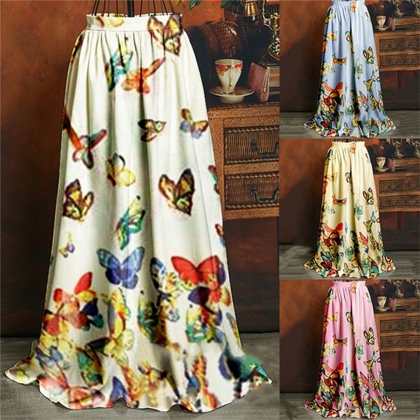 high waist boho long women maxi butterfly print beach female chic vintage summer skirt 210311, Black
high waist boho long women maxi butterfly print beach female chic vintage summer skirt 210311, Black