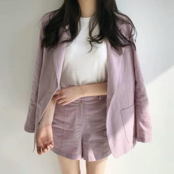 women's tracksuits fashion suit women style version of loose cotton and linen small jacket shorts two-piece, Gray
women's tracksuits fashion suit women style version of loose cotton and linen small jacket shorts two-piece, Gray