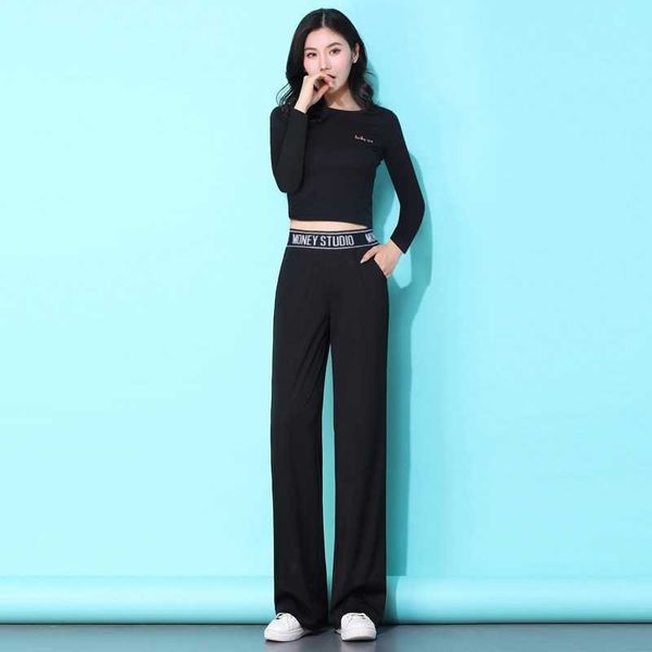 spring new vertical wide leg women's straight casual high waist floor dragging large pants d162, Black
spring new vertical wide leg women's straight casual high waist floor dragging large pants d162, Black