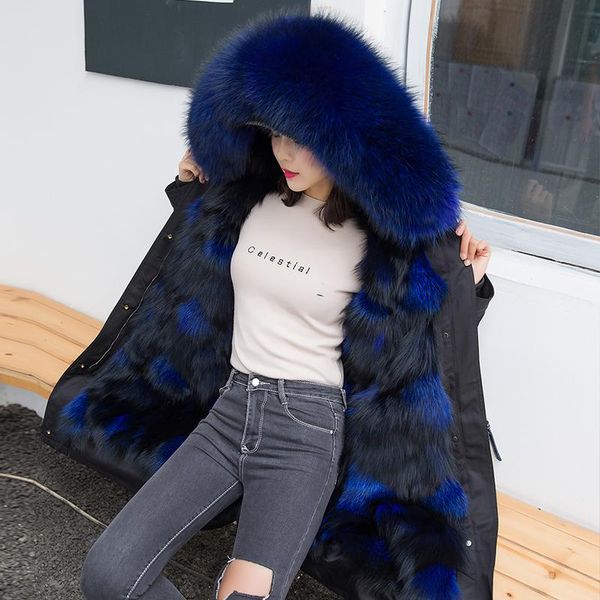 women's fur & faux fashion grass coats female medium length coats,women autumn cold winter detachable over knee parka, Black
women's fur & faux fashion grass coats female medium length coats,women autumn cold winter detachable over knee parka, Black