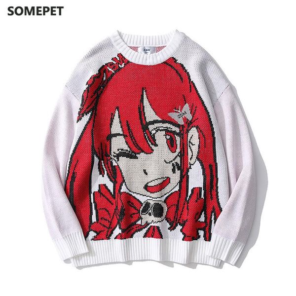 oversized pullover hip hop harajuku mens sweater japanese anime girl pattern streetwear casual korean clothes women sweater, White;black
oversized pullover hip hop harajuku mens sweater japanese anime girl pattern streetwear casual korean clothes women sweater, White;black