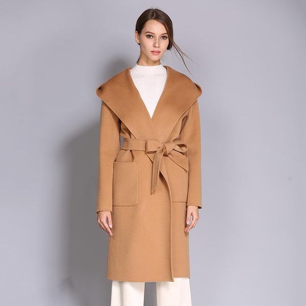 women's wool & blends 2021 arrivals women real coats winter fashion cashmere jackets with hood s8700, Black
women's wool & blends 2021 arrivals women real coats winter fashion cashmere jackets with hood s8700, Black