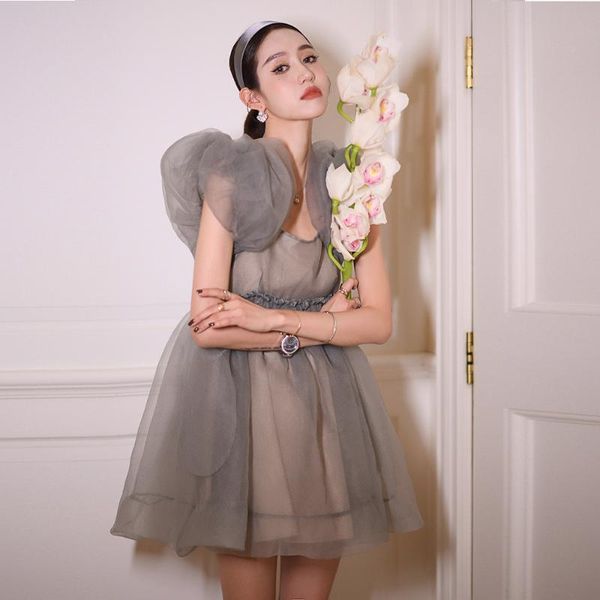 party dresses girl good quanlity smoky grey organza guanza puff sleeve high waist dress short one piece robe vestido fiesta, White;black
party dresses girl good quanlity smoky grey organza guanza puff sleeve high waist dress short one piece robe vestido fiesta, White;black