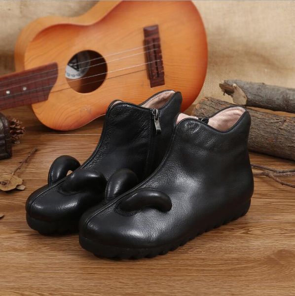 2021 autumn and winter new pure leather women's short boots layer cowhide soft sole casual women's shoes 1, Black
2021 autumn and winter new pure leather women's short boots layer cowhide soft sole casual women's shoes 1, Black