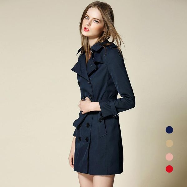 women's trench coats winter spring long coat women fashion classic double breasted belt casual business outerwear, Tan;black
women's trench coats winter spring long coat women fashion classic double breasted belt casual business outerwear, Tan;black