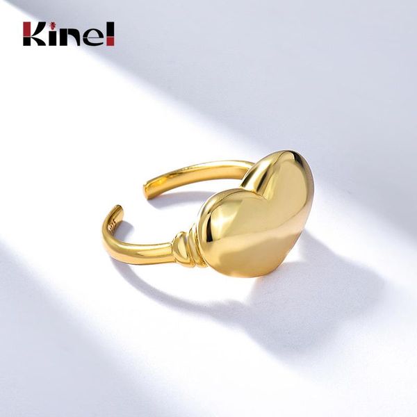 cluster rings kinel genuine silver 925 jewelry opening adjustable heart for women korean style wedding party anillos gifts, Golden;silver
cluster rings kinel genuine silver 925 jewelry opening adjustable heart for women korean style wedding party anillos gifts, Golden;silver