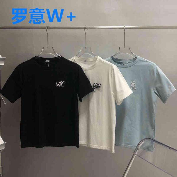 2022 factory wholesale new luoyi w + summer pure color embroidery men's and women's t-shirt loose popular simple with short sleeve, White
2022 factory wholesale new luoyi w + summer pure color embroidery men's and women's t-shirt loose popular simple with short sleeve, White