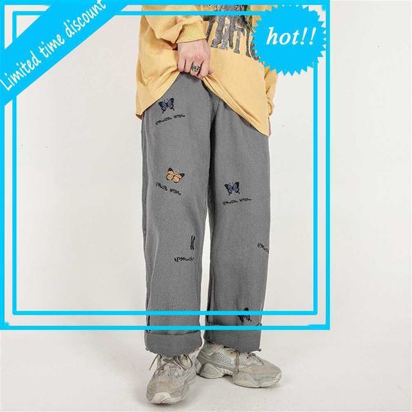 male women streetwear hip hop long trousers men embroidery vintage fashion casual loose wide leg pant, Black
male women streetwear hip hop long trousers men embroidery vintage fashion casual loose wide leg pant, Black