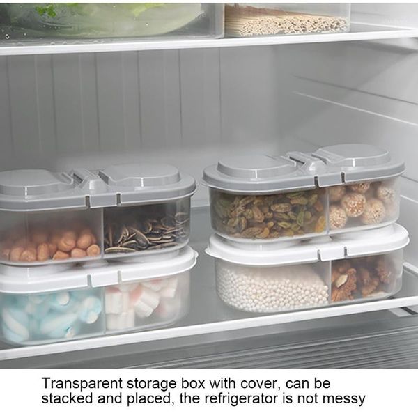 storage bottles & jars kitchen food sealed box double-grid home organizer grains beans contain container refrigerator boxes
storage bottles & jars kitchen food sealed box double-grid home organizer grains beans contain container refrigerator boxes