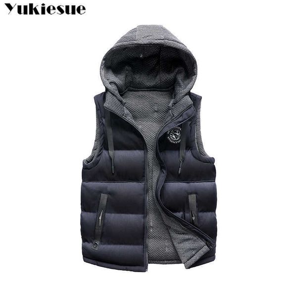 winter men's warm sleeveless vest men coat cotton hooded jacket male zipper waistcoat for autumn gilet homme plus size 210608, Black;white
winter men's warm sleeveless vest men coat cotton hooded jacket male zipper waistcoat for autumn gilet homme plus size 210608, Black;white