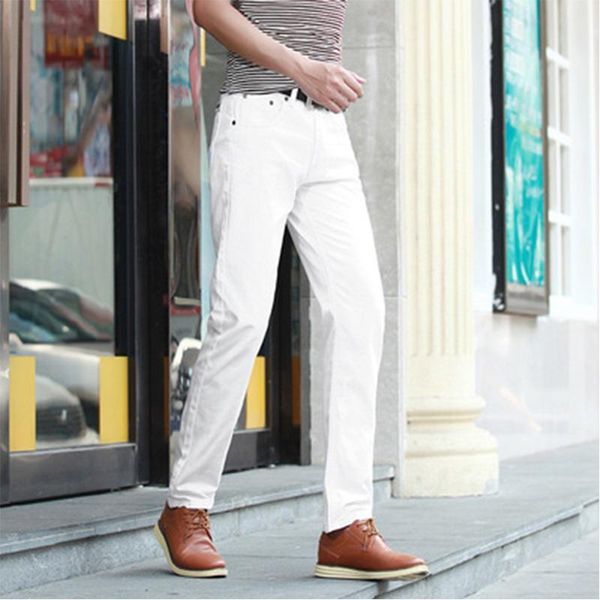 men's jeans autumn and winter trousers fashion all-match white slim-fit personality straight-leg pants, Blue
men's jeans autumn and winter trousers fashion all-match white slim-fit personality straight-leg pants, Blue