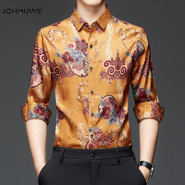 men's casual shirts johmuvve style men lapel business long-sleeved chinese floral shirt formal office t-shirt four season, White;black
men's casual shirts johmuvve style men lapel business long-sleeved chinese floral shirt formal office t-shirt four season, White;black