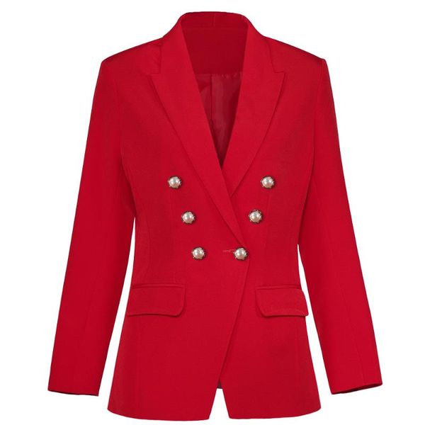 women's suits & blazers 2021 spring autumn notched long sleeve double breasted red jackets, White;black
women's suits & blazers 2021 spring autumn notched long sleeve double breasted red jackets, White;black