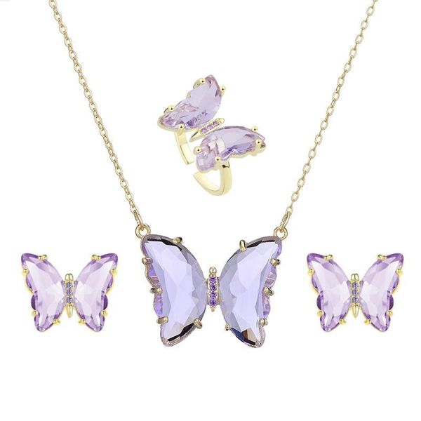 earrings & necklace 2021 trendy crystal rhinestone butterfly earring ring jewelry fashion novelty charm colorful animal pendant gift, Silver
earrings & necklace 2021 trendy crystal rhinestone butterfly earring ring jewelry fashion novelty charm colorful animal pendant gift, Silver