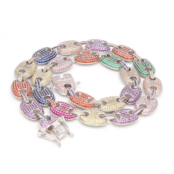 new hip-hop color zircon pig nose chain coffee bean chain genuine gold plating ornaments hot, Silver
new hip-hop color zircon pig nose chain coffee bean chain genuine gold plating ornaments hot, Silver