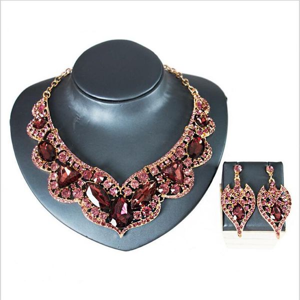 earrings & necklace fashion bridal weddings costume crystal choker for women statement necklaces earring collar boho jewelry sets 5 colors, Silver
earrings & necklace fashion bridal weddings costume crystal choker for women statement necklaces earring collar boho jewelry sets 5 colors, Silver