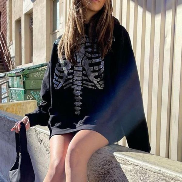 women's hoodies & sweatshirts women gothic black long sleeve rhinestone skeleton breastbone pattern drawstring sweatshirt harajuku loos
women's hoodies & sweatshirts women gothic black long sleeve rhinestone skeleton breastbone pattern drawstring sweatshirt harajuku loos