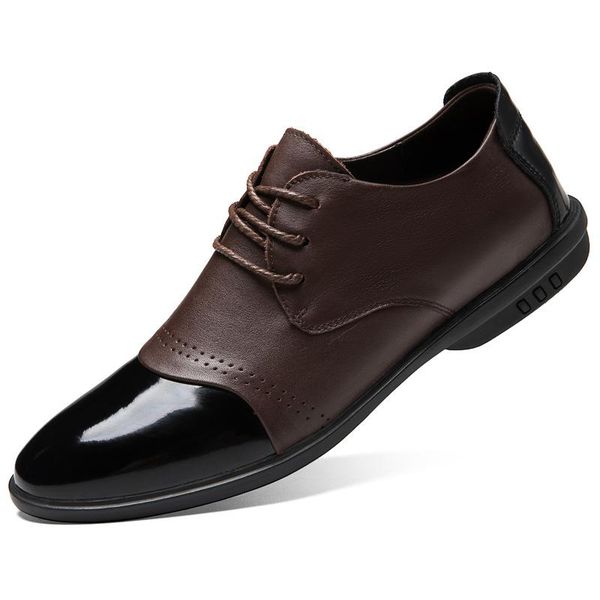 dress shoes men's genuine leather business casual british 6cm heightened work pointed toe groom wedding, Black
dress shoes men's genuine leather business casual british 6cm heightened work pointed toe groom wedding, Black