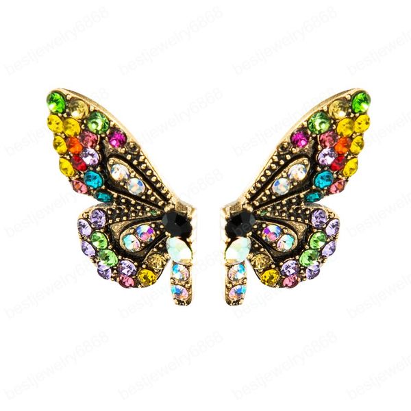 elegant multi color crystal butterfly stud earrings vintage sparkly rhinestone statement earrings girls party jewelry, Golden;silver
elegant multi color crystal butterfly stud earrings vintage sparkly rhinestone statement earrings girls party jewelry, Golden;silver