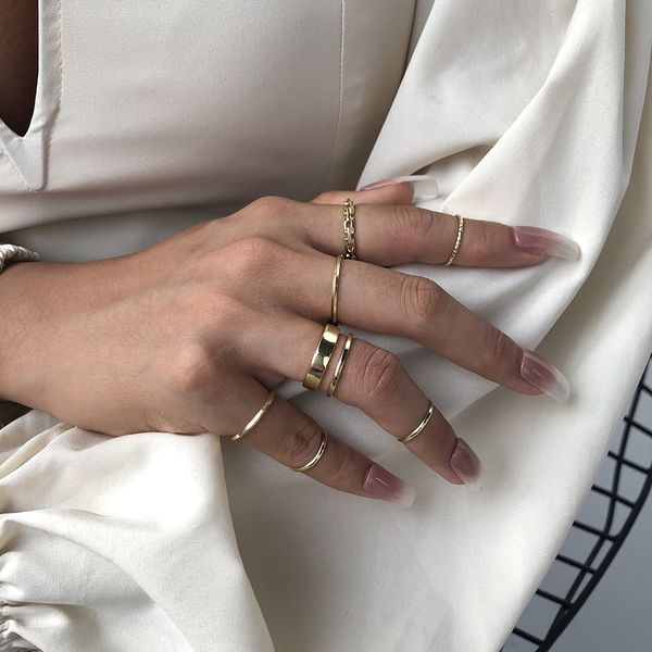 r0265ring simple cool wind fashionable ins net red alloy multi finger thin friend joint ring, Silver
r0265ring simple cool wind fashionable ins net red alloy multi finger thin friend joint ring, Silver