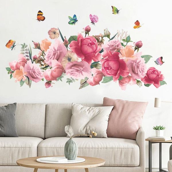 wall stickers 1pcs/setwall pink peony flower butterfly sticker living room home decal pvc
wall stickers 1pcs/setwall pink peony flower butterfly sticker living room home decal pvc
