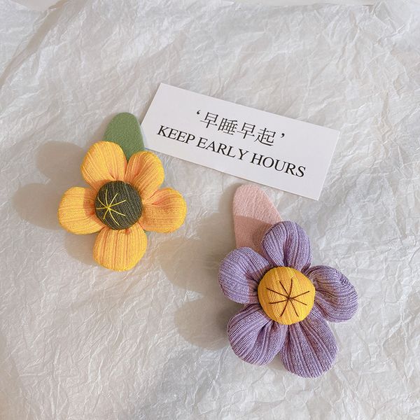 barrettes hairpin korean lovely cloth flower simple girl children small fresh bb clip fashion hair accessories, Golden;silver
barrettes hairpin korean lovely cloth flower simple girl children small fresh bb clip fashion hair accessories, Golden;silver