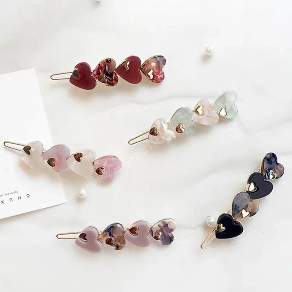 women hair accessories hair clip woman girls elegant acetate love heart barrettes hairpin 2022 fashion, Golden;silver 
women hair accessories hair clip woman girls elegant acetate love heart barrettes hairpin 2022 fashion, Golden;silver
