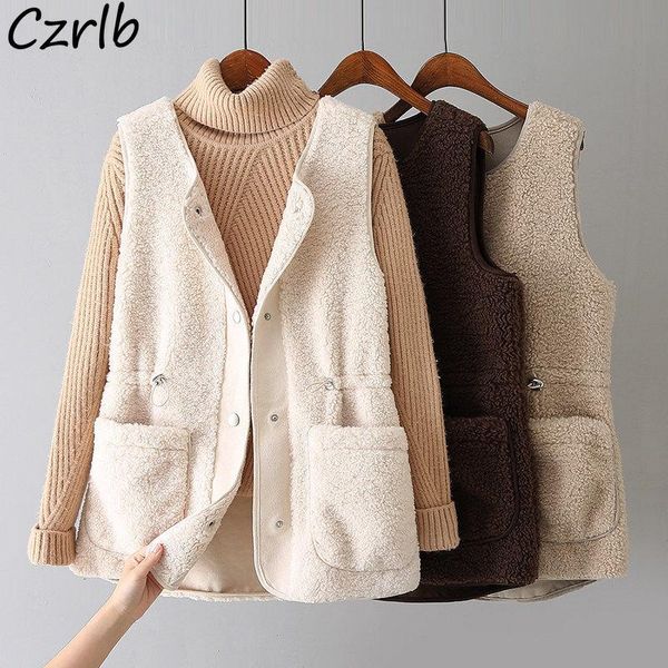 women's vests women lady elegant tender outwear harajuku japanese style warm all-match pockets single breasted leisure clothes korean b, Black;white
women's vests women lady elegant tender outwear harajuku japanese style warm all-match pockets single breasted leisure clothes korean b, Black;white