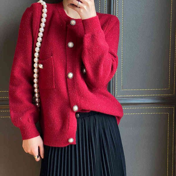 women's knits & tees suéter solto de manga longa irmã fara, cardigã malha feminino com bolsos, gola redonda, moda inverno 8q4q, White
women's knits & tees suéter solto de manga longa irmã fara, cardigã malha feminino com bolsos, gola redonda, moda inverno 8q4q, White