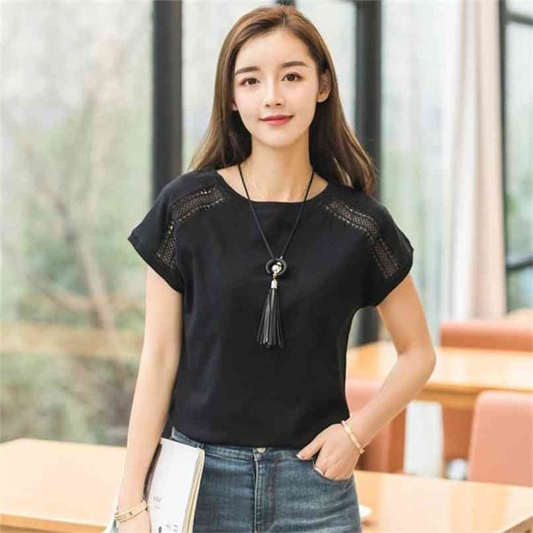 cotton summer blouses lace batwing sleeve shirts for womens plus size women clothing korean blusas female 210607, White
cotton summer blouses lace batwing sleeve shirts for womens plus size women clothing korean blusas female 210607, White