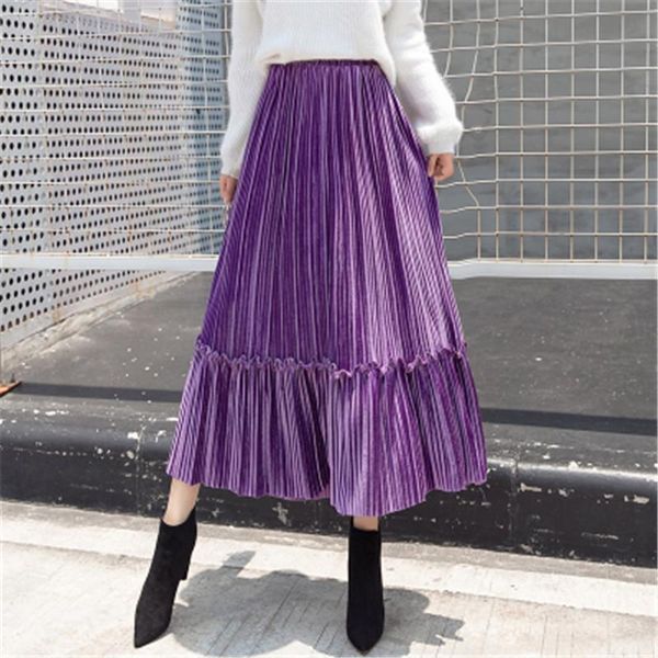 skirts black grey korean style long velvet skirt women 2021 autumn winter pleated casual elastic high waist tutu zz581
skirts black grey korean style long velvet skirt women 2021 autumn winter pleated casual elastic high waist tutu zz581