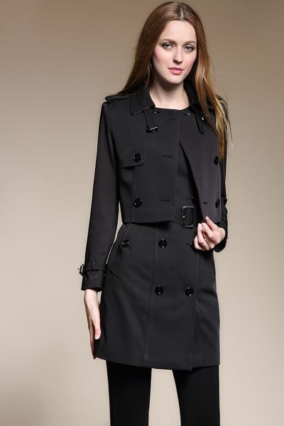 women's trench coats long classic windbreaker waterproof british high-end english style autumn winter sleeves detachable size coat a87h, Tan;black
women's trench coats long classic windbreaker waterproof british high-end english style autumn winter sleeves detachable size coat a87h, Tan;black