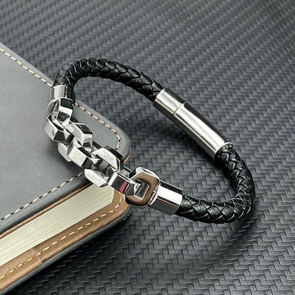 charm bracelets luxury interlocking stainless steel magnetic clasp brown cowhide leather men women designer charms for, Golden;silver
charm bracelets luxury interlocking stainless steel magnetic clasp brown cowhide leather men women designer charms for, Golden;silver